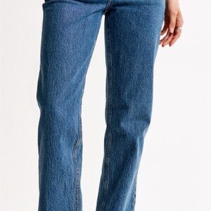 Abercrombie & Fitch Blue Straight Leg Women's Jeans